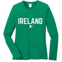 IRELAND Flag Vintage Irish Flag Men Women Kids IRELAND Ladies Long Sleeve Shirt