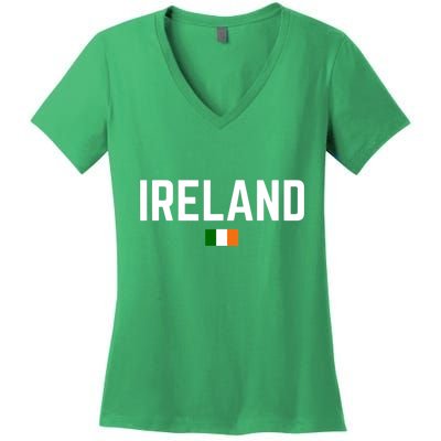 IRELAND Flag Vintage Irish Flag Men Women Kids IRELAND Women's V-Neck T-Shirt