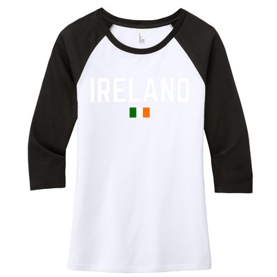 IRELAND Flag Vintage Irish Flag Men Women Kids IRELAND Women's Tri-Blend 3/4-Sleeve Raglan Shirt