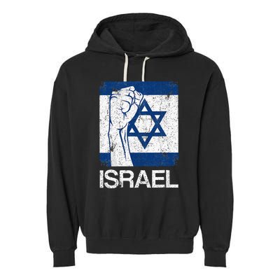 Israeli Flag Vintage Israel Garment-Dyed Fleece Hoodie