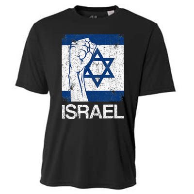 Israeli Flag Vintage Israel Cooling Performance Crew T-Shirt