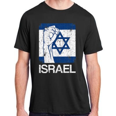 Israeli Flag Vintage Israel Adult ChromaSoft Performance T-Shirt