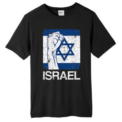 Israeli Flag Vintage Israel Tall Fusion ChromaSoft Performance T-Shirt