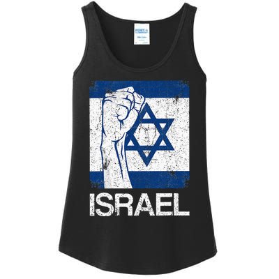 Israeli Flag Vintage Israel Ladies Essential Tank