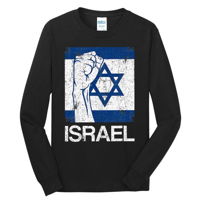 Israeli Flag Vintage Israel Tall Long Sleeve T-Shirt