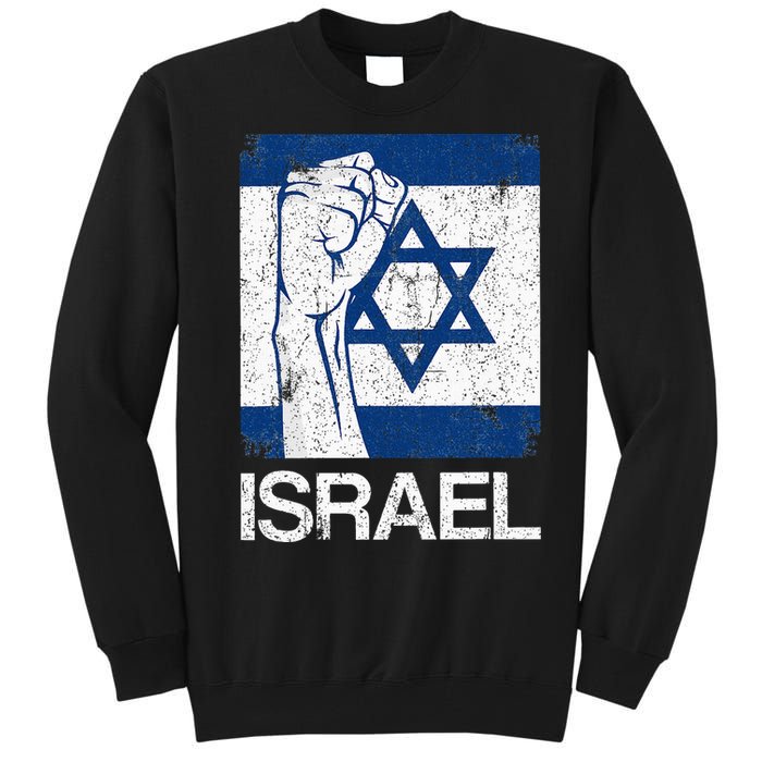 Israeli Flag Vintage Israel Tall Sweatshirt