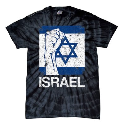 Israeli Flag Vintage Israel Tie-Dye T-Shirt