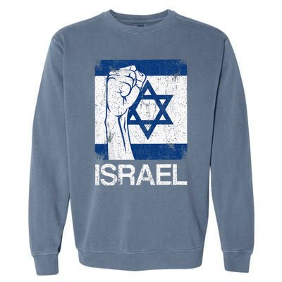 Israeli Flag Vintage Israel Garment-Dyed Sweatshirt