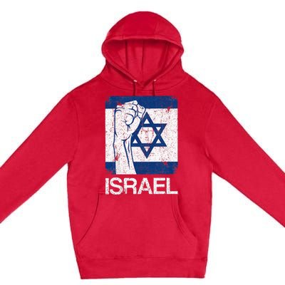 Israeli Flag Vintage Israel Premium Pullover Hoodie