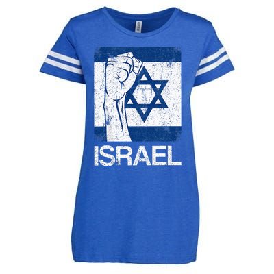 Israeli Flag Vintage Israel Enza Ladies Jersey Football T-Shirt