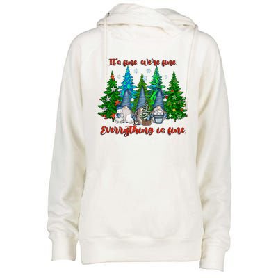 ItS Fine WeRe Fine Everything Is Fine Gnomes Teacher Xmas Cool Gift Womens Funnel Neck Pullover Hood