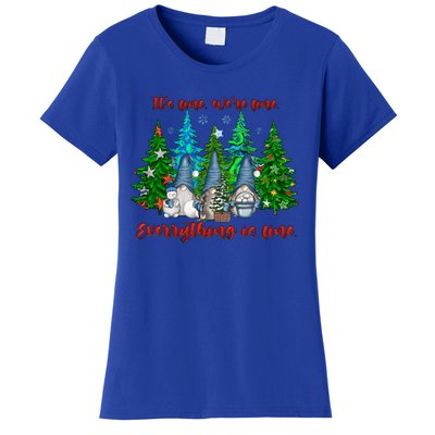 ItS Fine WeRe Fine Everything Is Fine Gnomes Teacher Xmas Cool Gift Women's T-Shirt