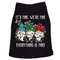 Its Fine Were Fine Everything Is Fine Gnome Funny Christmas Doggie Tank