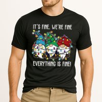 Its Fine Were Fine Everything Is Fine Gnome Funny Christmas Cooling Performance Crew T-Shirt