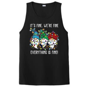 Its Fine Were Fine Everything Is Fine Gnome Funny Christmas PosiCharge Competitor Tank