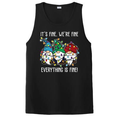 Its Fine Were Fine Everything Is Fine Gnome Funny Christmas PosiCharge Competitor Tank