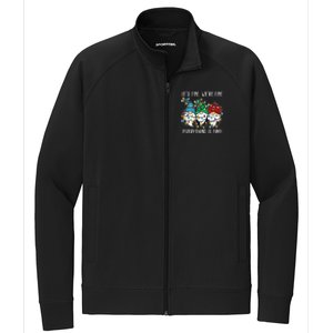 Its Fine Were Fine Everything Is Fine Gnome Funny Christmas Stretch Full-Zip Cadet Jacket