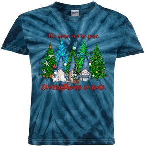 ItS Fine WeRe Fine Everything Is Fine Gnomes Christmas Kids Tie-Dye T-Shirt