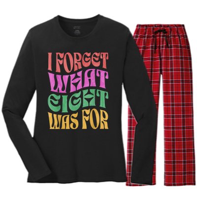 I Forget What 8 Was For Women's Long Sleeve Flannel Pajama Set 