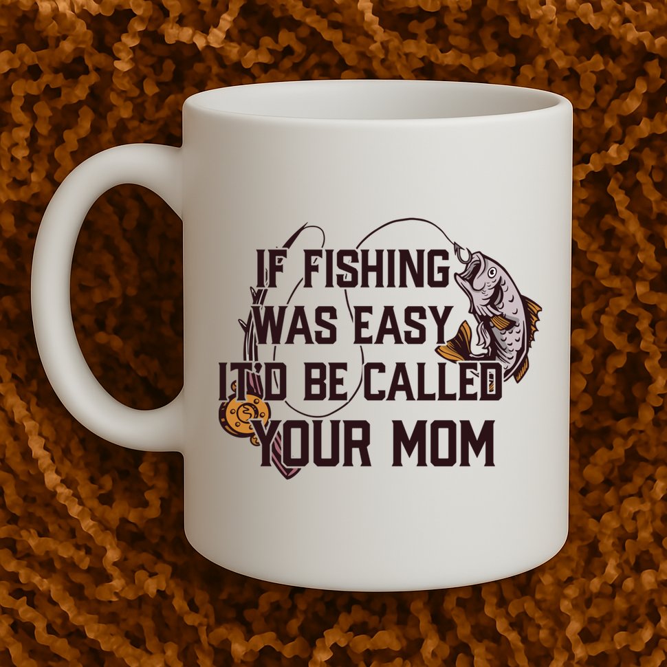 If Fishing Was Easy It'd Be Called Your Mom Funny Fish Meme Gift Mug
