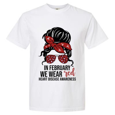 In February We Wear Red Chd Heart Disease Awareness Garment-Dyed Heavyweight T-Shirt