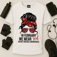 In February We Wear Red Chd Heart Disease Awareness Performance Shirt