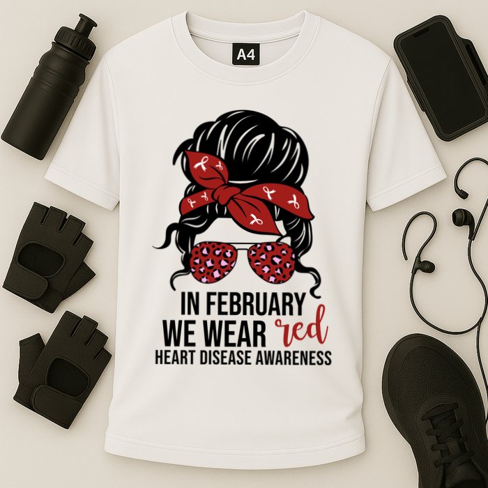 In February We Wear Red Chd Heart Disease Awareness Performance Shirt