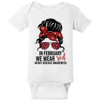 In February We Wear Red Chd Heart Disease Awareness Baby Bodysuit