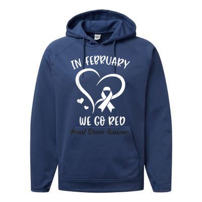 In February We Go Red American Heart Disease Awareness Performance Fleece Hoodie