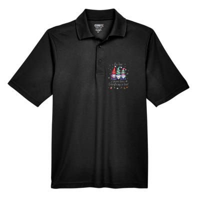 ItS Fine WeRe Fine Everything Is Fine Gnome Teacher Xmas Men's Origin Performance Pique Polo