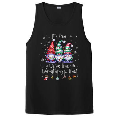 ItS Fine WeRe Fine Everything Is Fine Gnome Teacher Xmas PosiCharge Competitor Tank