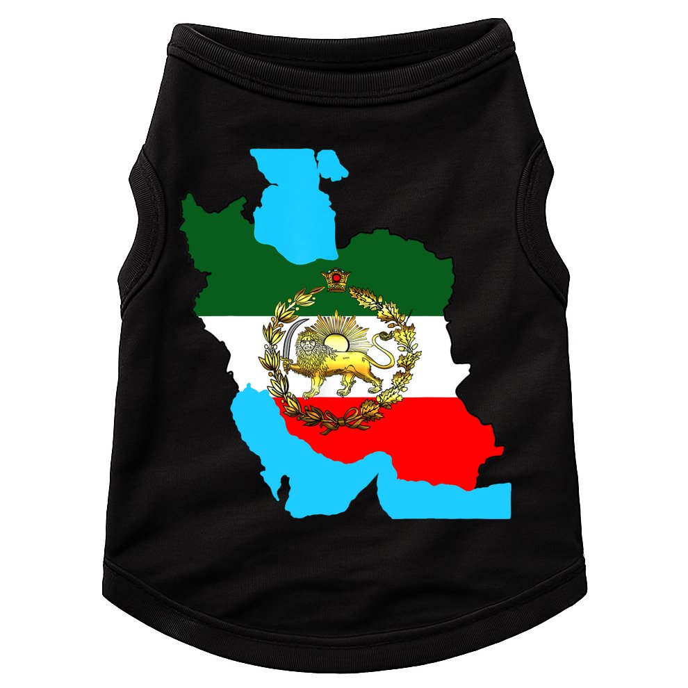 Iran Flag With A Golden Lion Doggie Tank