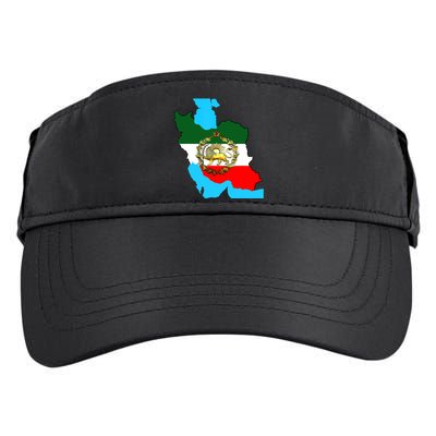 Iran Flag With A Golden Lion Adult Drive Performance Visor