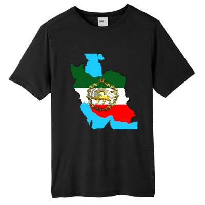 Iran Flag With A Golden Lion Tall Fusion ChromaSoft Performance T-Shirt