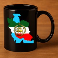 Iran Flag With A Golden Lion 11oz C Handle Ceramic Mug