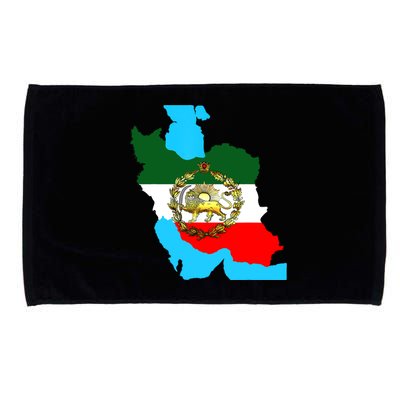 Iran Flag With A Golden Lion Microfiber Hand Towel