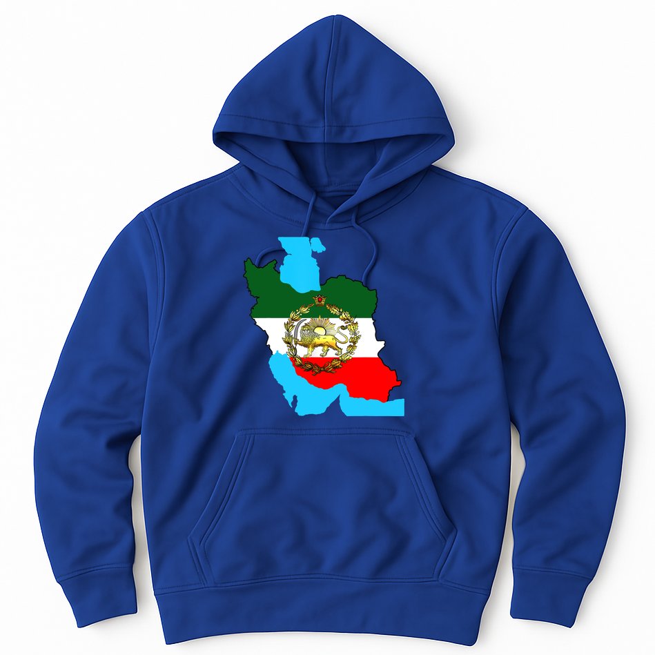 Iran Flag With A Golden Lion Hoodie