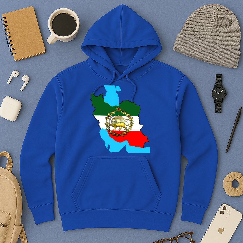 Iran Flag With A Golden Lion Hoodie