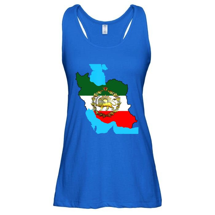 Iran Flag With A Golden Lion Ladies Essential Flowy Tank