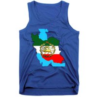 Iran Flag With A Golden Lion Tank Top