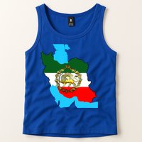 Iran Flag With A Golden Lion Tank Top
