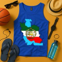 Iran Flag With A Golden Lion Tank Top