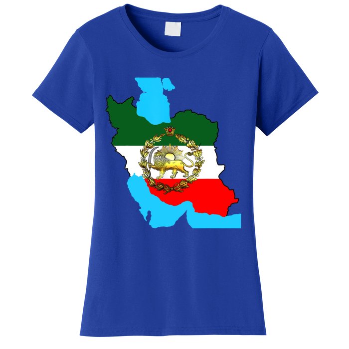 Iran Flag With A Golden Lion Women's T-Shirt