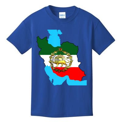 Iran Flag With A Golden Lion Kids T-Shirt