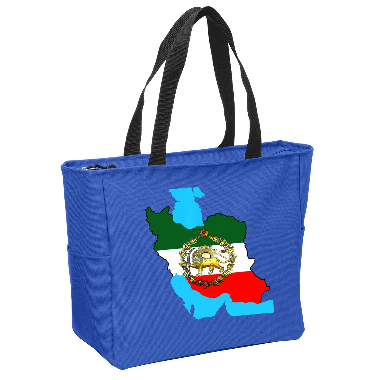 Iran Flag With A Golden Lion Zip Tote Bag
