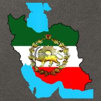 Iran Flag With A Golden Lion Cotton Canvas Backpack