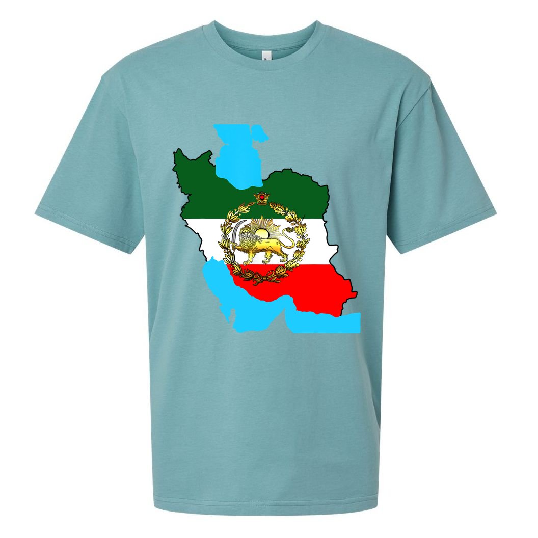 Iran Flag With A Golden Lion Sueded Cloud Jersey T-Shirt