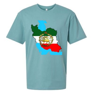 Iran Flag With A Golden Lion Sueded Cloud Jersey T-Shirt