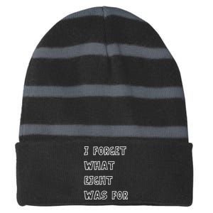 I Forget What Eight Was For Violent Femmes Kiss Off Striped Beanie with Solid Band