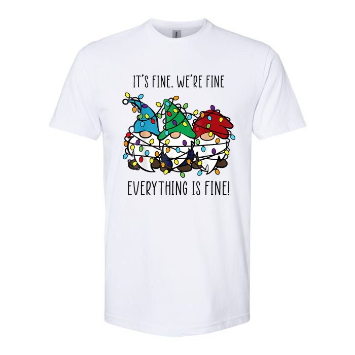 ItS Fine WeRe Fine Everything Is Fine Gnome Teacher Xmas Softstyle® CVC T-Shirt